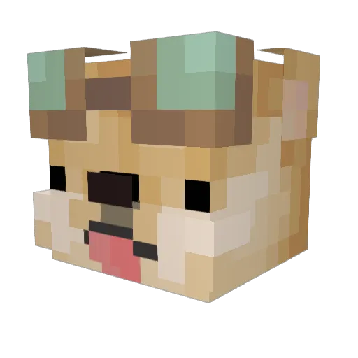 BarrellCeral Minecraft avatar head, 3D render