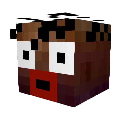 Barretso Minecraft avatar head, 3D render