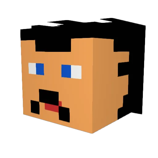 BarrieButsers Minecraft avatar head, 3D render