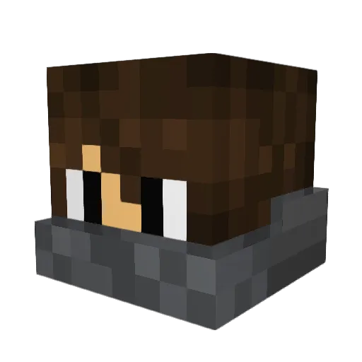 Barrie_058 Minecraft avatar head, 3D render