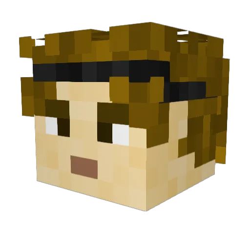 Barrios11 Minecraft avatar head, 3D render
