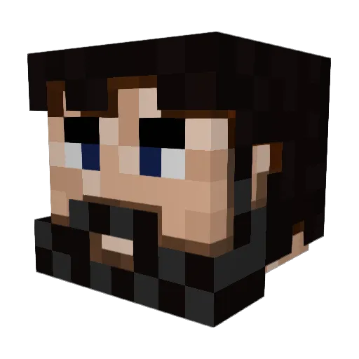 Barrisan Minecraft avatar head, 3D render