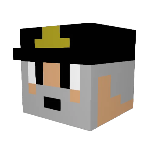 Barrown127 Minecraft avatar head, 3D render