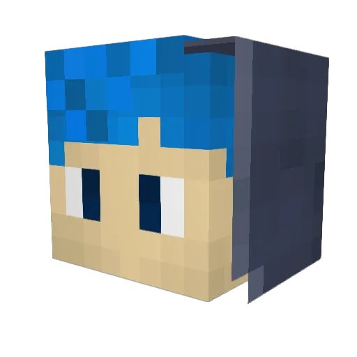 Barruck Minecraft avatar head, 3D render