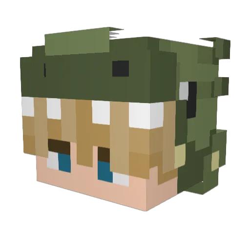 BarryBPleb Minecraft avatar head, 3D render