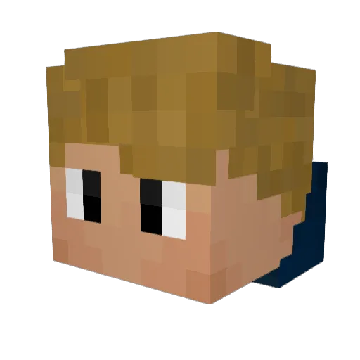 BarryZockt Minecraft avatar head, 3D render
