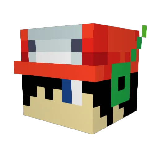 Barrylocke Minecraft avatar head, 3D render
