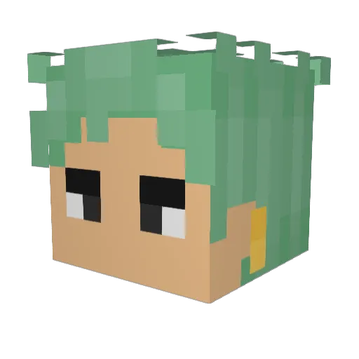 Barryxz_TV Minecraft avatar head, 3D render