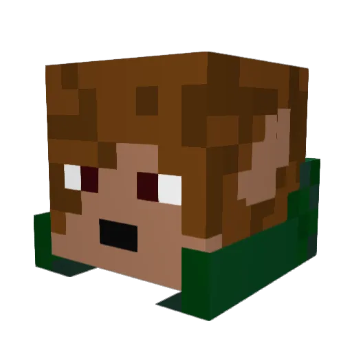 Barsbro Minecraft avatar head, 3D render