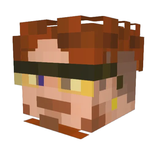 BarsiG Minecraft avatar head, 3D render