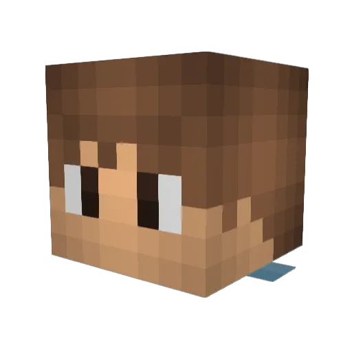 Barsian Minecraft avatar head, 3D render