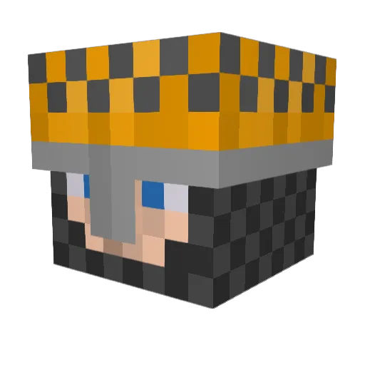 Barsos Minecraft avatar head, 3D render