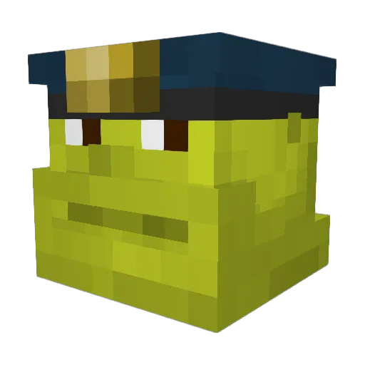 Barsuco Minecraft avatar head, 3D render