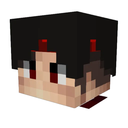 BartAlert Minecraft avatar head, 3D render