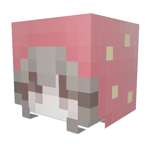 BartBank Minecraft avatar head, 3D render
