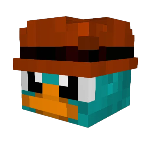 BartNann Minecraft avatar head, 3D render