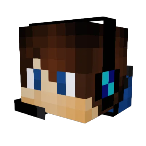 Bartek04N Minecraft avatar head, 3D render