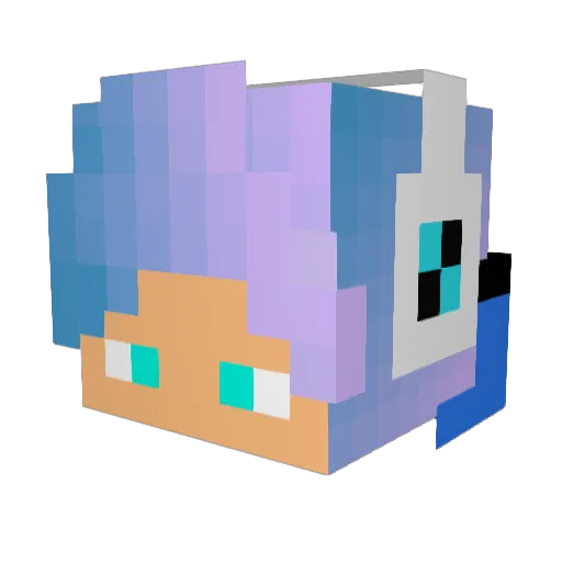 Bartek1108 Minecraft avatar head, 3D render