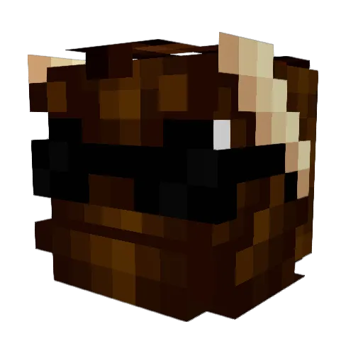 BartekRes Minecraft avatar head, 3D render