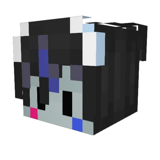 Bartenek Minecraft avatar head, 3D render