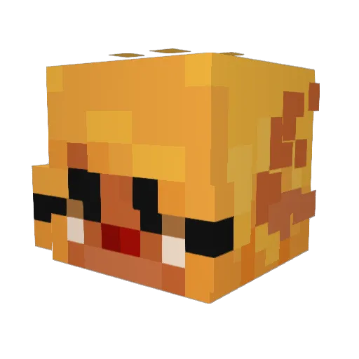 Bartex2 Minecraft avatar head, 3D render
