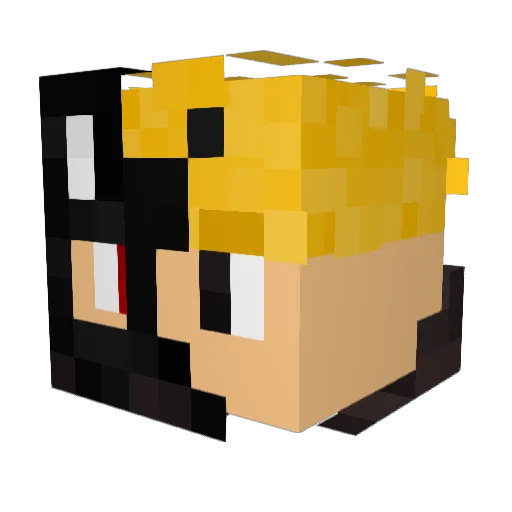 Barthoshek Minecraft avatar head, 3D render