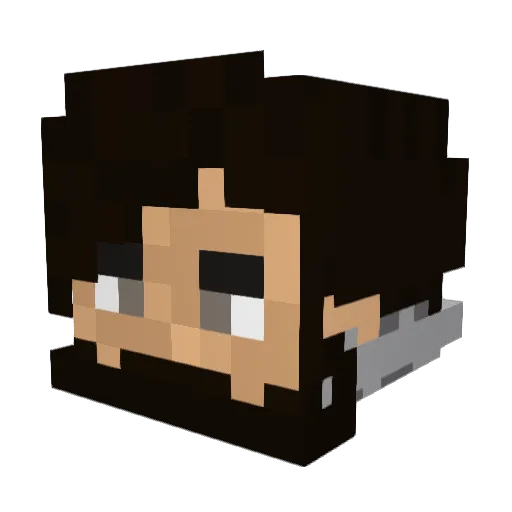 BartiQ_ Minecraft avatar head, 3D render