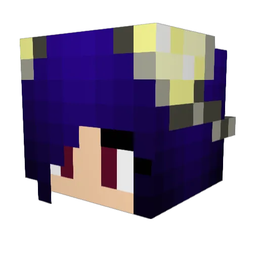 Bartlebiane Minecraft avatar head, 3D render