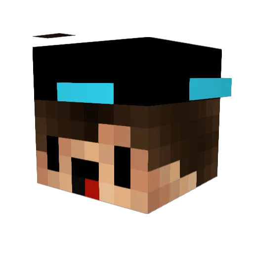 Bartmanek Minecraft avatar head, 3D render