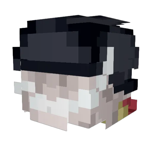 Bartox3 Minecraft avatar head, 3D render