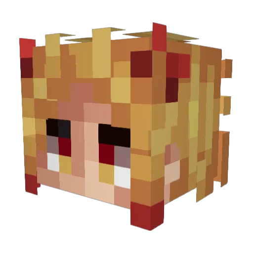 BartuRCM Minecraft avatar head, 3D render