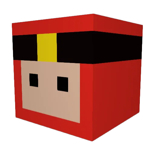 BartyPoluip Minecraft avatar head, 3D render