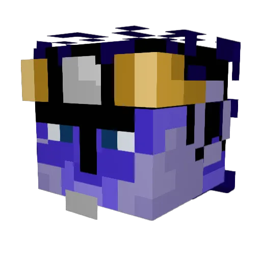 Barusso Minecraft avatar head, 3D render