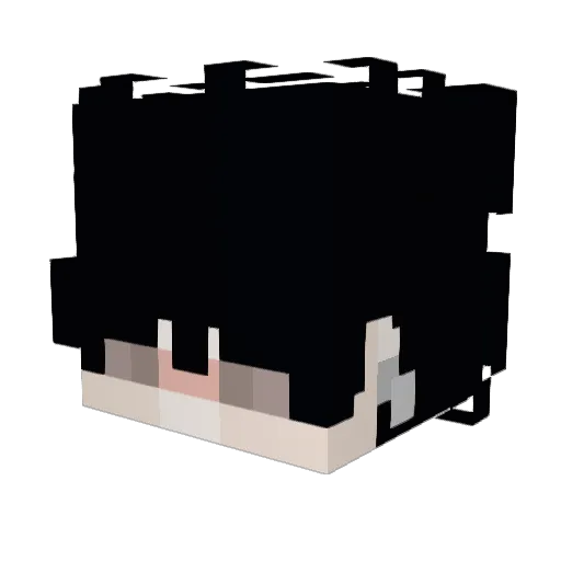 Baruxh Minecraft avatar head, 3D render