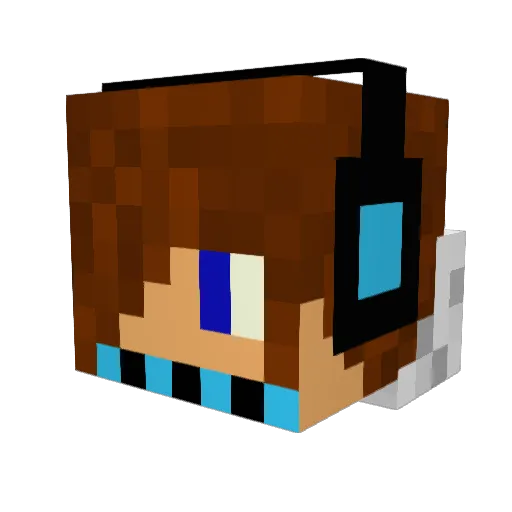 Baryion Minecraft avatar head, 3D render