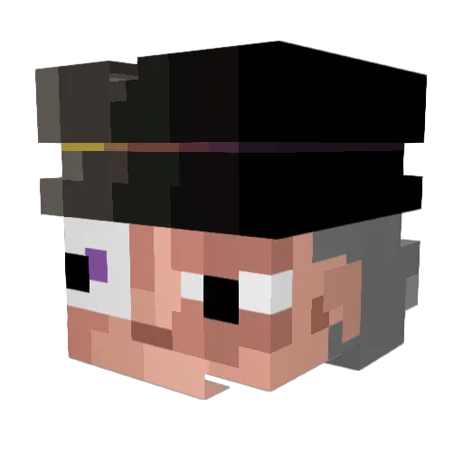 Baryonyx_92 Minecraft avatar head, 3D render