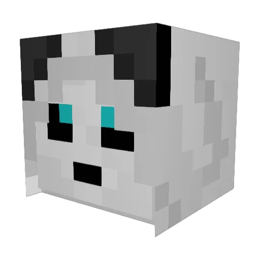 Barzar Minecraft avatar head, 3D render