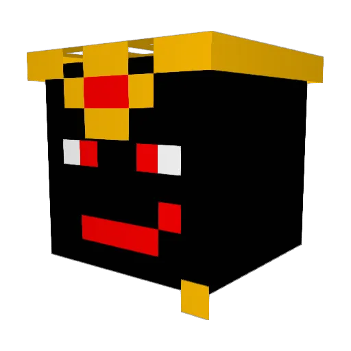 Barzouf Minecraft avatar head, 3D render