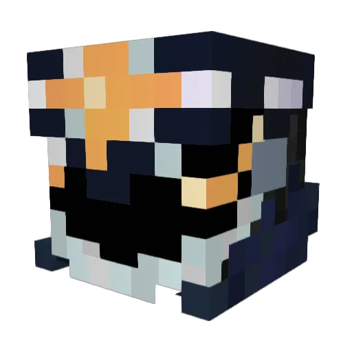 Bas1lz Minecraft avatar head, 3D render