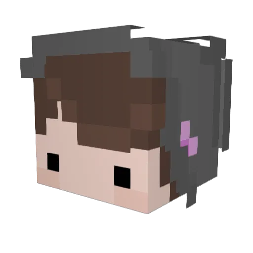 BasInnitV2 Minecraft avatar head, 3D render