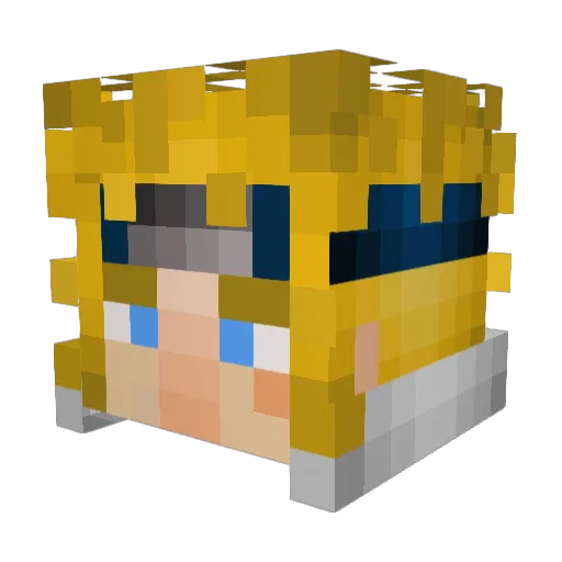 Bas_Tard Minecraft avatar head, 3D render