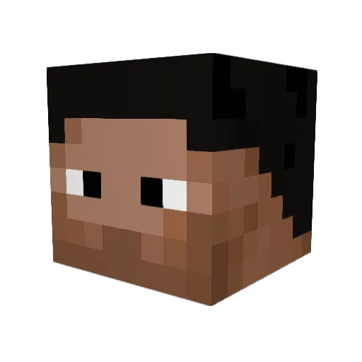 Basalisc Minecraft avatar head, 3D render