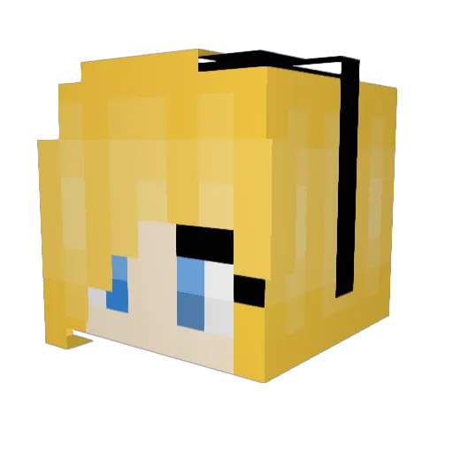 Basanty Minecraft avatar head, 3D render