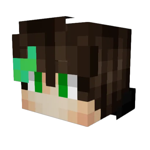 Basara028 Minecraft avatar head, 3D render