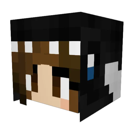 Basass Minecraft avatar head, 3D render