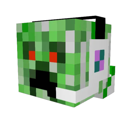 Basati11 Minecraft avatar head, 3D render