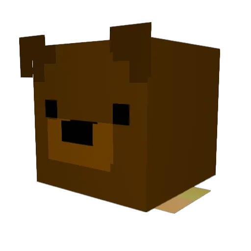 BaseRental Minecraft avatar head, 3D render