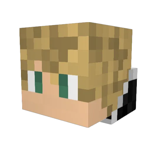 BaseSaint Minecraft avatar head, 3D render