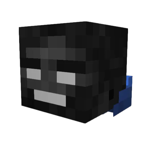 BaseTech Minecraft avatar head, 3D render