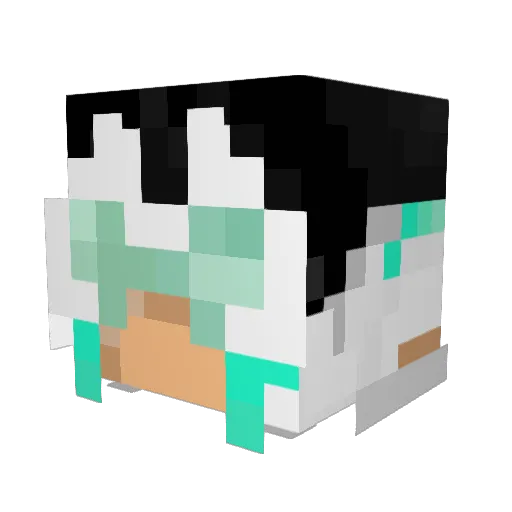 Basealeios Minecraft avatar head, 3D render